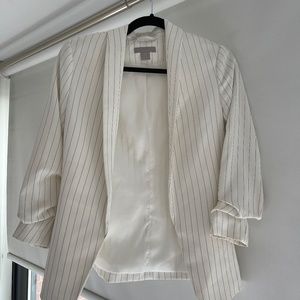 White Striped H&M Blazer